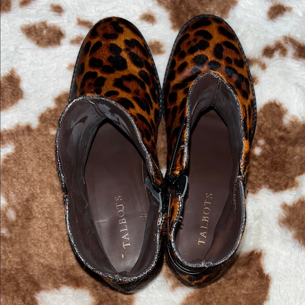 Talbots Leopard Print Ankle Booties - image 5